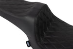 Drag Specialties Predator III Double Diamond Seat For Indian Challenger 108 ABS 2020-2025 - Black/Black