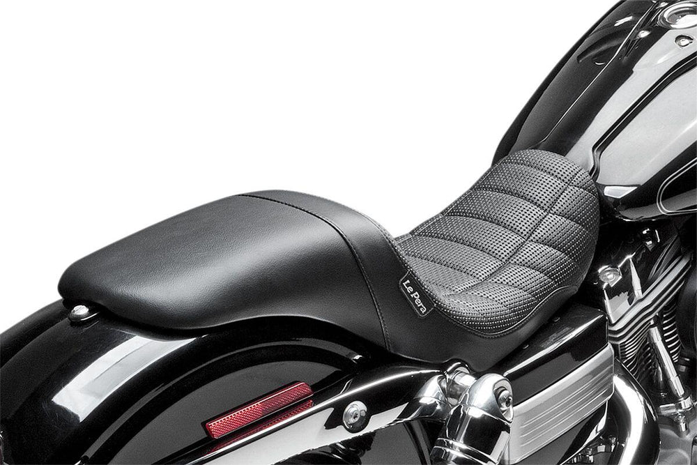 LE Pera Daytona Sport Seat For Harley Davidson FLD 1690 2012-2013 Flat Track Stitch - Black