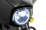 Ciro Fang Headlight Bezel For Harley Davidson FLH 1868 ABS 2021 Black Clear