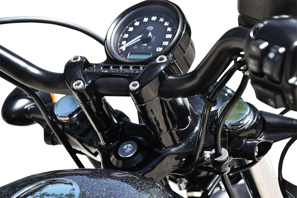 LA Choppers Handlebar Riser Extensions For Harley Davidson XL1200CX 2016-2019 Ricer 2" - Black