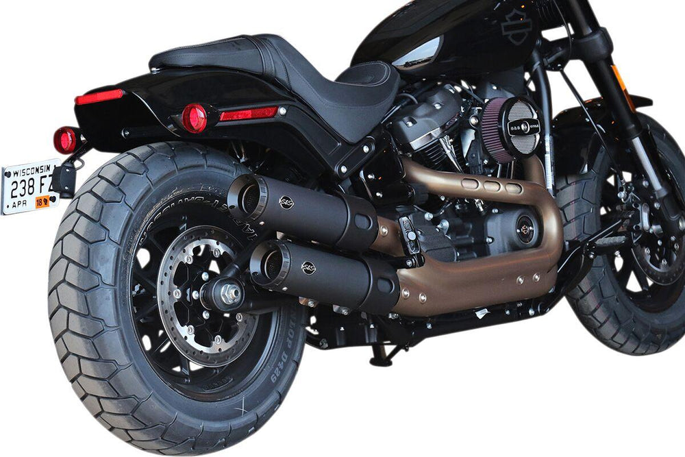 S&S Cycle Grand National  Silencers For Harley Davidson FXFB 1750 2018-2019 - Black Ceramic