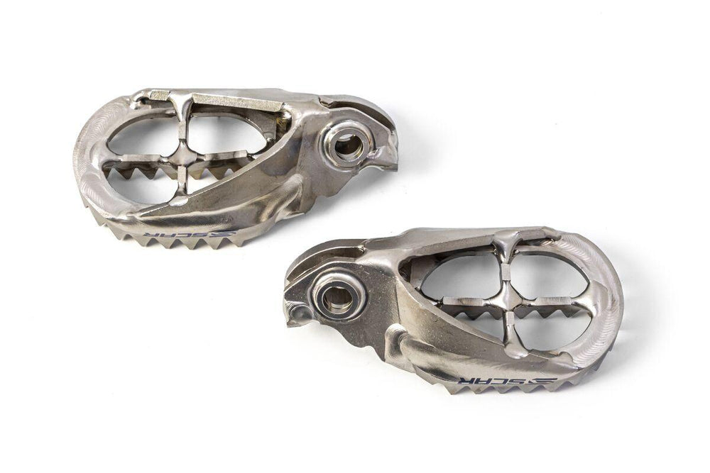 Scar Foot Pegs For Beta RR 125 2020-2026 - Titanium