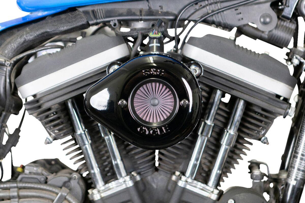 S&S Cycle Air Stinger Stealth Air Cleaner Kit For Harley Davidson XL 1200 C 2007-2020 - Black Red