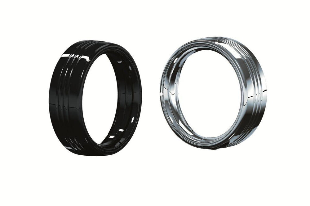Kuryakyn 7" Headlight Trim Rings For Harley Davidson FLD 1690 2012 Black