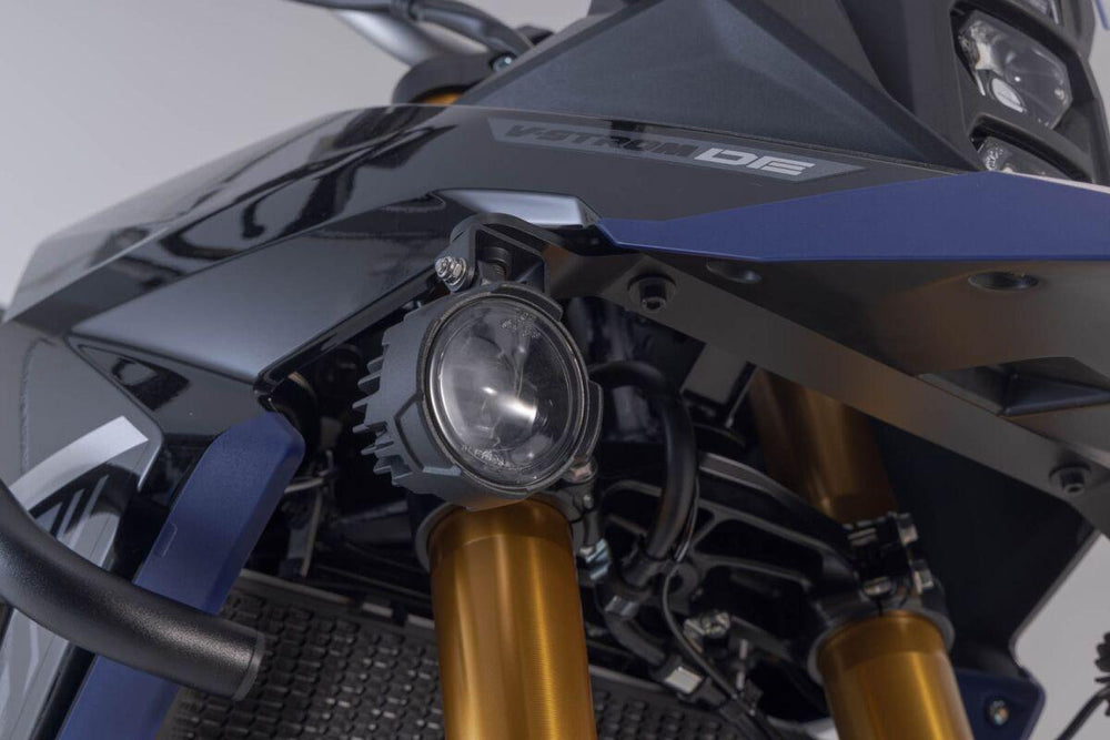 SW Motech EVO High Beam Lights For Suzuki V-Strom 800 2024-2025 Front Black/Clear