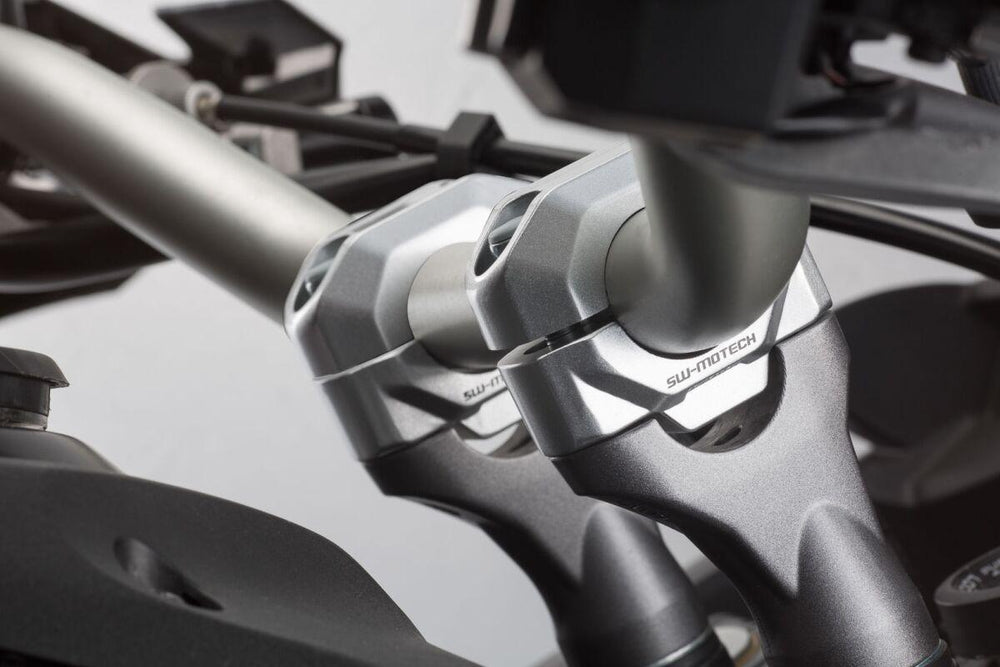 SW Motech 22mm Handlebar Risers 20.0 mm (7/8") - Silver