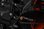 Gilles MUE2 Rearset KTM For KTM Duke 990 ABS 2024-2026 Left and Right - Black/Orange