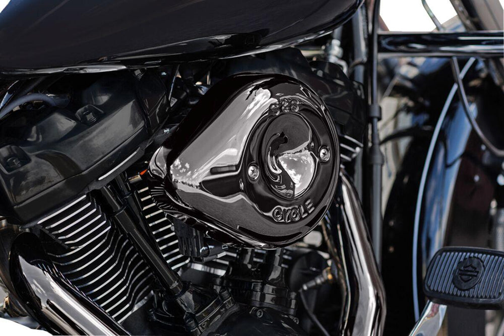 S&S Cycle Teardrop Stealth Teardrop Air Cleaner Cover For Harley Davidson FLDE 1750 2018-2020 - Lava Chrome