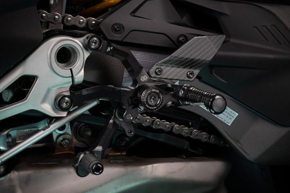 Gilles MUE2 Rearset For Ducati Streetfighter V4 1100 ABS 2025-2026 Left and Right - Black