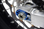 Scar Axle Blocks For Kawasaki KX125 2003-2008 Forward/Reverse - Blue