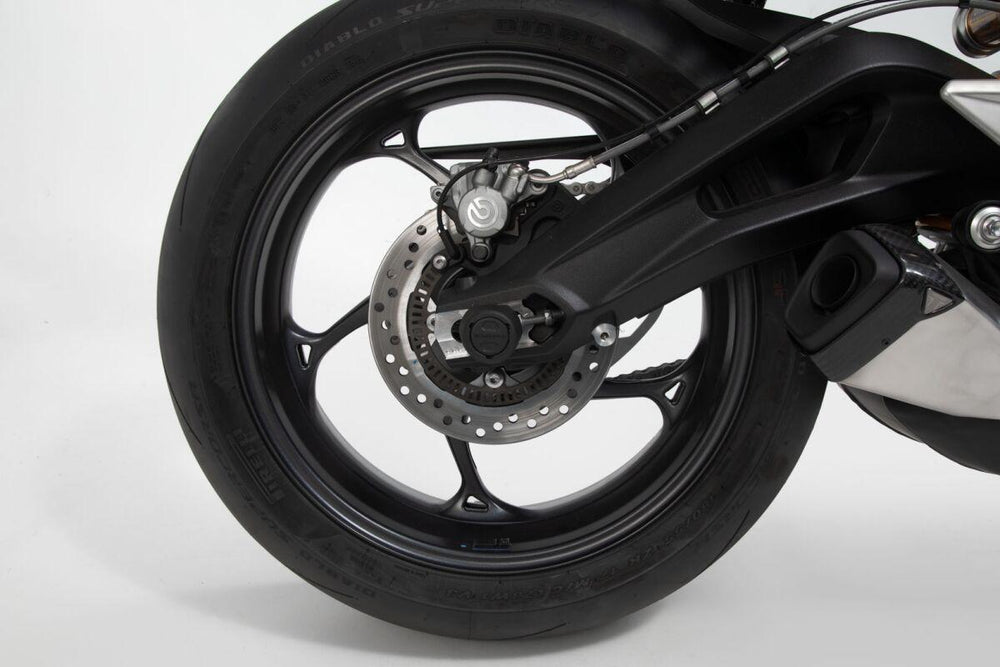 SW Motech Rear Axle Slider Set For BMW G 310 GS ABS 2017-2024 - Black