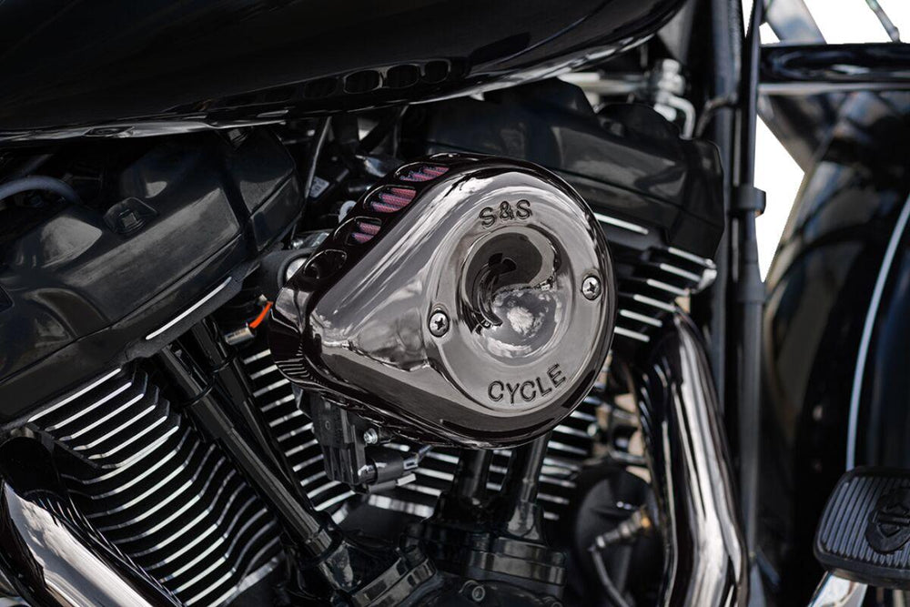 S&S Cycle Stealth Teardrop Air Cleaner Kit For Harley Davidson FLDE 1750 2018-2020 - Lava Chrome