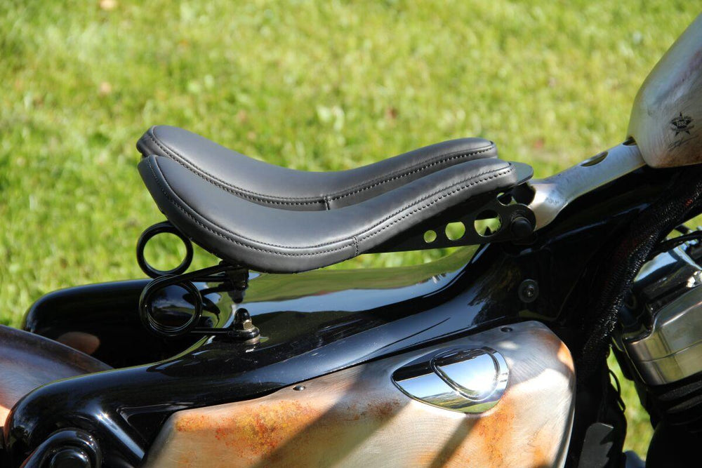 Cult Werk Swing Old School Saddle For Harley Davidson XL 1200 C 1996-2020 - Black