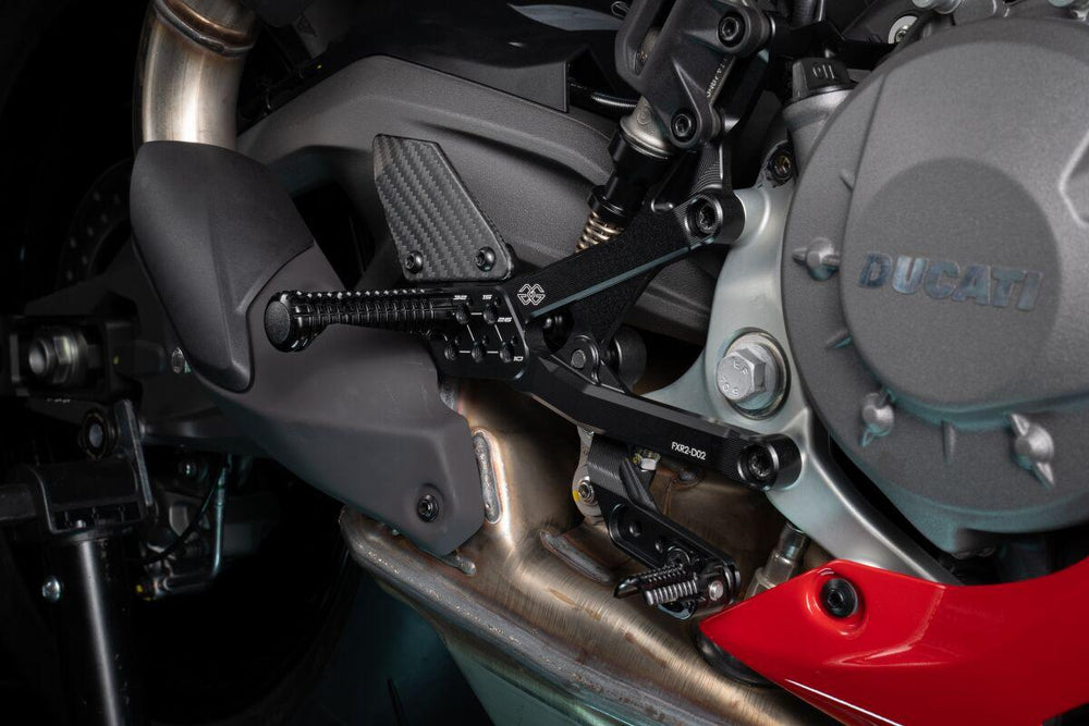 Gilles FXR Rearset For Ducati Panigale V2 890 ABS 2025-2026 Left and Right - Black