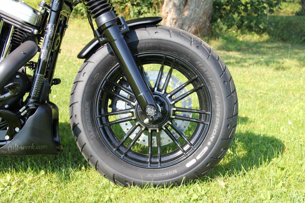 Cult Werk Front Fender Bobber For Harley Davidson XL 1200 X 2010-2020 Front - Gloss Black