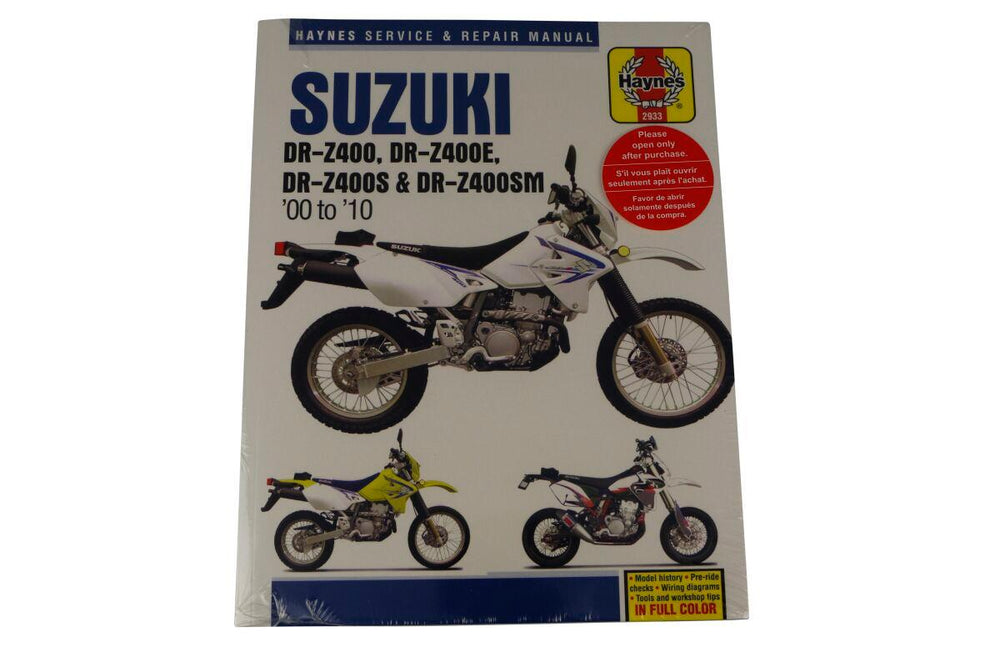 Haynes Service Manual For Suzuki DRZ400 2000-2004