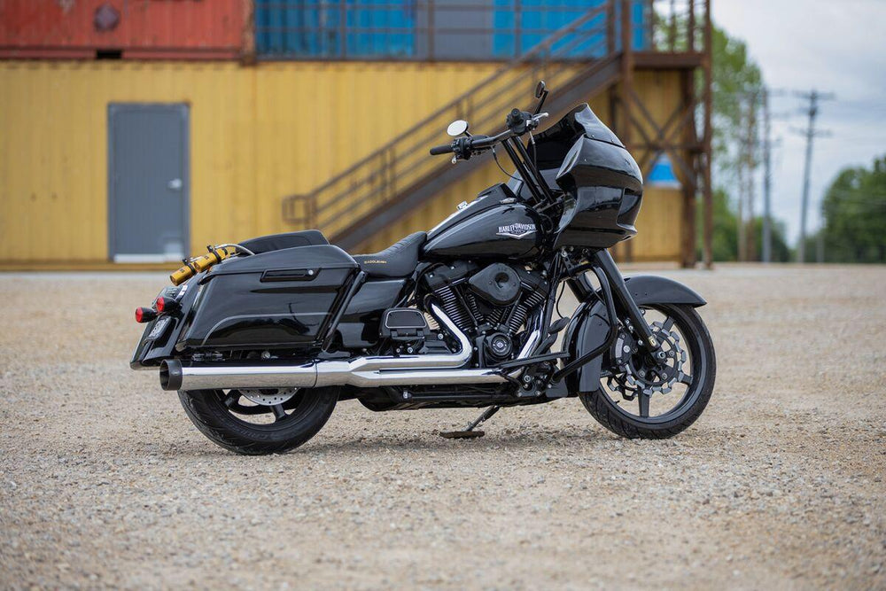 S&S Cycle 2 Into 1 Sidewinder Exhaust System For Harley Davidson FLHR 1340 1995-1998 - Chrome