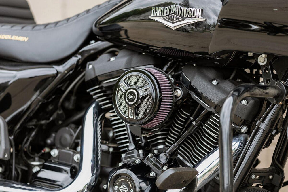 S&S Cycle Tri-Spoke Stealth Air Cleaner Cover For Harley Davidson FLD 1690 2012-2013 - Black