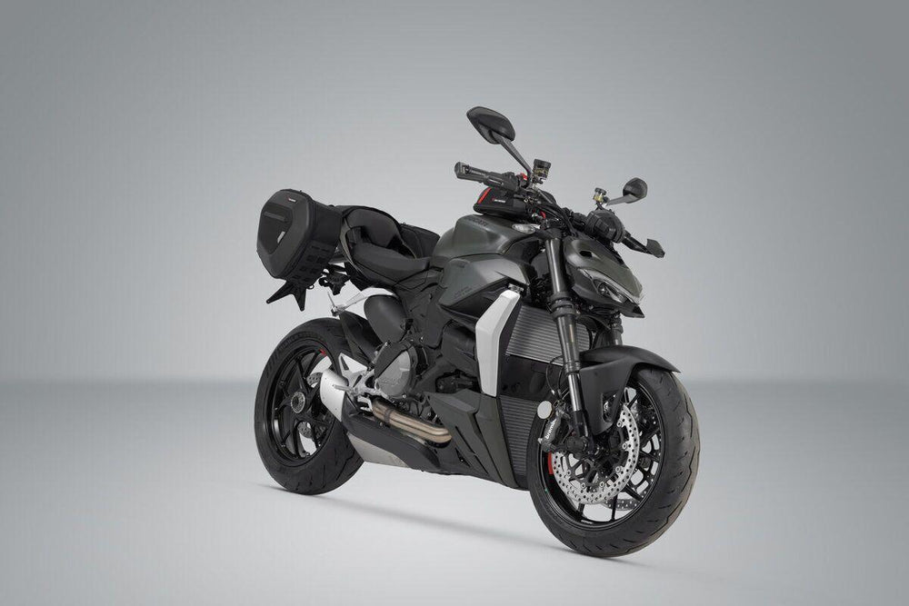 SW Motech Pro Blaze H Saddlebag Set with EDGE protection For Ducati Streetfighter V2 955 ABS 2022-2024 - Black