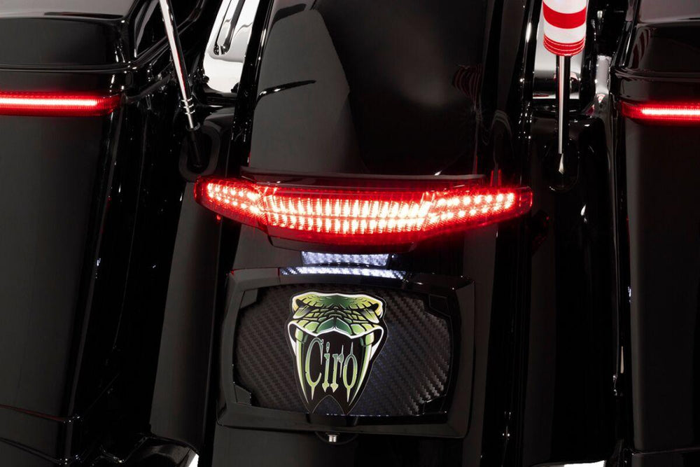 Ciro Latitude Taillight & License Plate Mount For Harley Davidson FLHRXS 1750 ABS 2017-2018 Rear Red