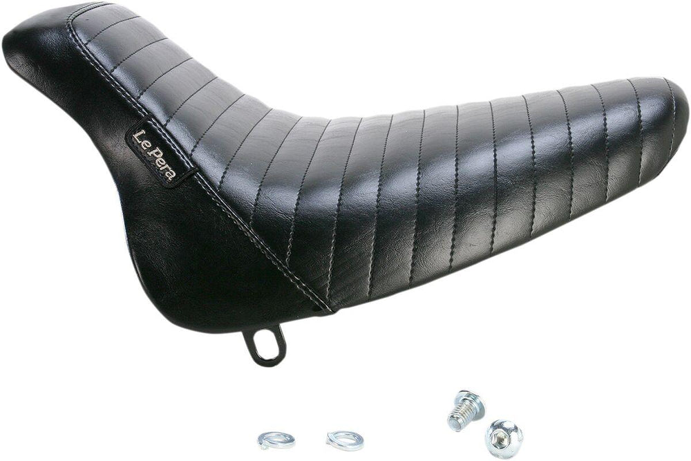 LE Pera Bare Bones Solo Seat For Harley Davidson FLST 1450 2006 Pleated - Black