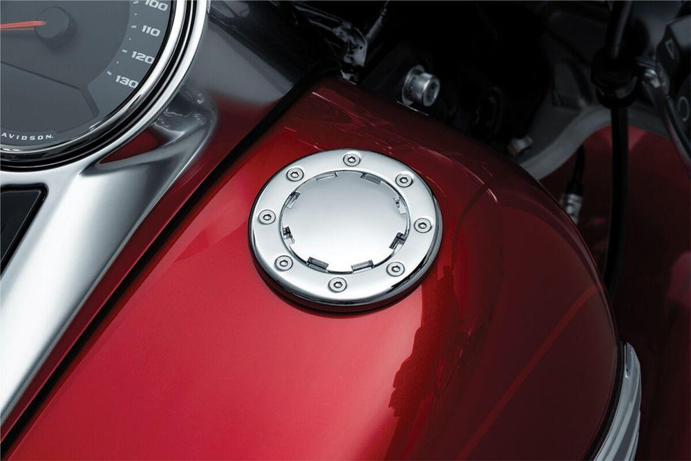 Kuryakyn Flush-Mount Fuel Cap For Harley Davidson FLDE 1750 2018 - Chrome
