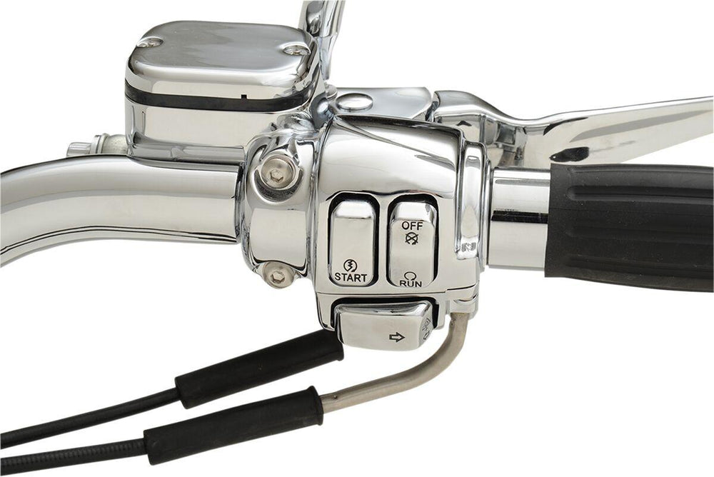 Drag Specialties Switch Cap Kit For Harley Davidson FLHR 1340 1996-98 - Chrome