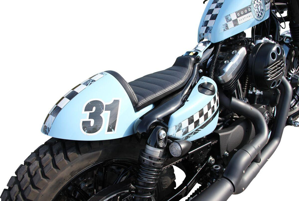Cult Werk Rear Fender Cafe With Seat For Harley Davidson XL 1200 C 2004-2020 Rear - Black
