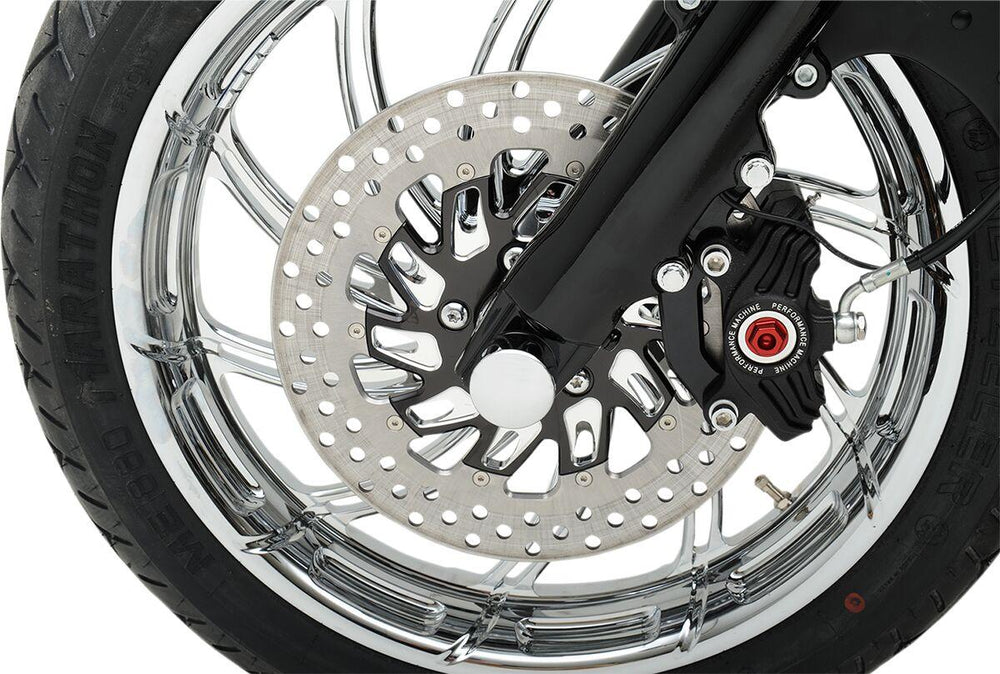 Drag Specialties Axle Caps For Harley Davidson FLD 1690 2012-2013 Front - Chrome Silver