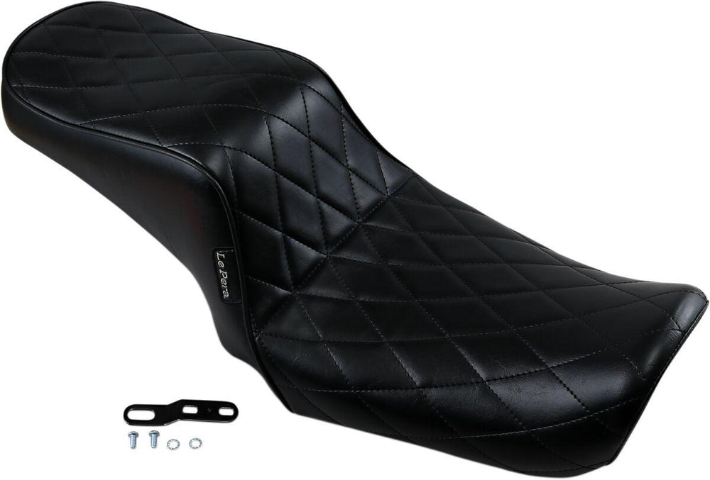 LE Pera Cherokee Seat For Harley Davidson FLD 1690 2012-2013 Diamond Pleated - Black