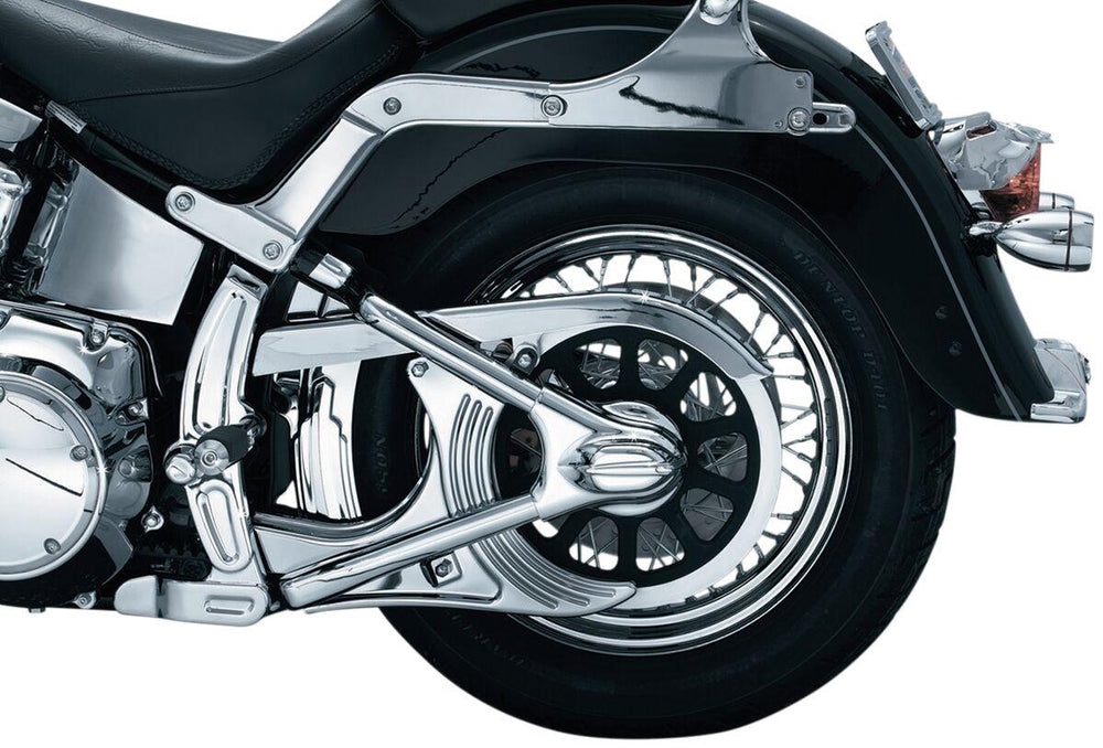 Kuryakyn Boomerang Frame Covers For Harley Davidson FLSTC1584 2009 - Chrome