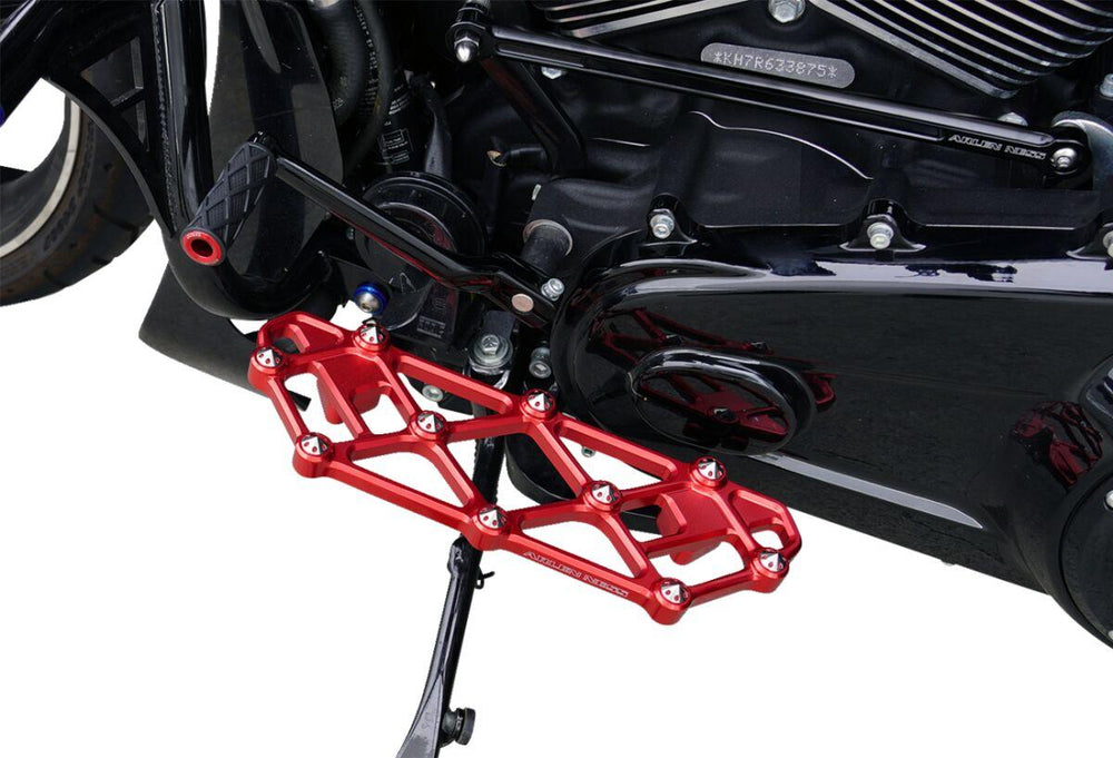 Arlen Ness Diamond Rider Floorboards For Harley Davidson FLD 1690 2012-2013 - Red