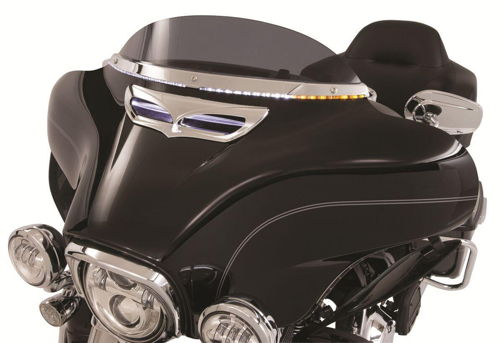 Ciro Steel Windshield Trim For Harley Davidson FLH 1868 ABS 2021 Chrome Clear