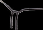 LA Choppers Kage Fighter Welded Bent-Riser Handlebar 30.5 cm (12") - Black