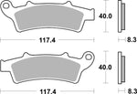 SBS Carbon Tech Organic Front Brake Pads For Aprilia Atlantic 125 2003-2009