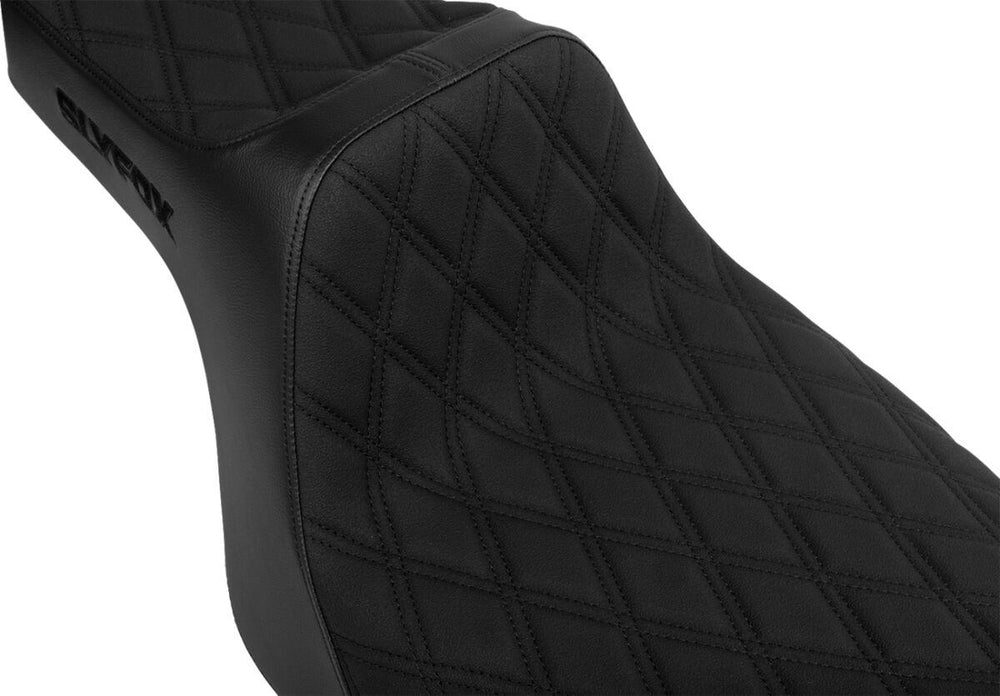 Slyfox High Noon Seat For Harley Davidson FLHX 1923 ABS 2024-2025 Black Logo/Double Diamond - Black