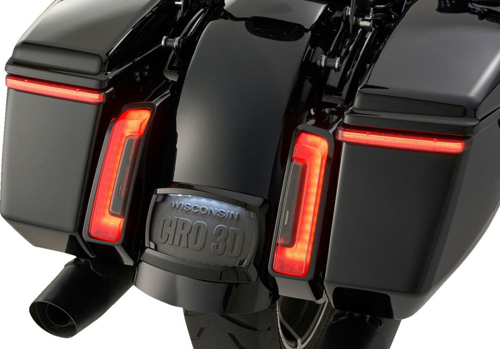 Ciro Bag Blades With Lightstrike For Harley Davidson FLHX 1923 ABS 2024-2025 Saddlebag Smoke