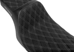 Slyfox High Noon Seat For Harley Davidson FLHX 1923 ABS 2024-2025 Double Diamond/Silver Logo - Black/Silver