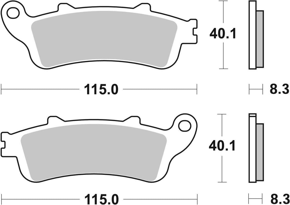 SBS HF Street Ceramic Organic Rear Brake Pads For Honda CB 1100SF 2000-2003