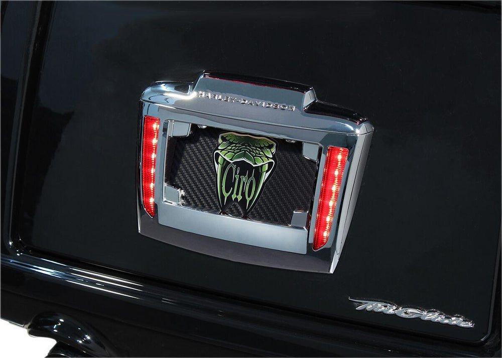 Ciro LED License Plate Frame For Harley Davidson FLHTCUTG 1690 2009-2016 Red