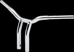 LA Choppers Kage Fighter Welded Bent-Riser Handlebar 30.5 cm (12") - Chrome