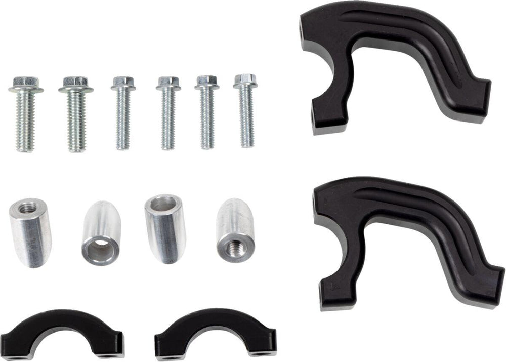 Moose Racing Evo 2 Debris Deflectors with Tapered Clamp Set For Yamaha WRF250 2020-2026 - Black