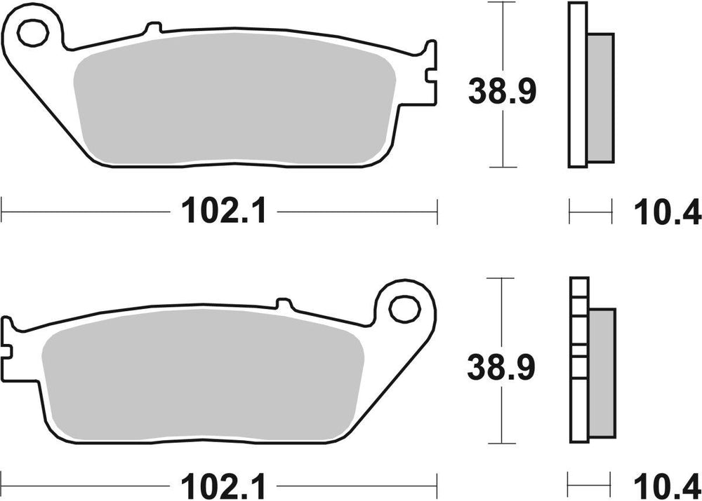 SBS HF Street Ceramic Organic Front Brake Pads For Yamaha VP 125 2008-2013