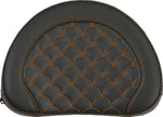 Saddlemen Contoured Cruiser Motorcycle Seat Sissy Bar Pad Orange Stitching - Black/Orange