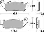 SBS HF Street Ceramic Organic Front Brake Pads For Honda CB500 F 2013-2021