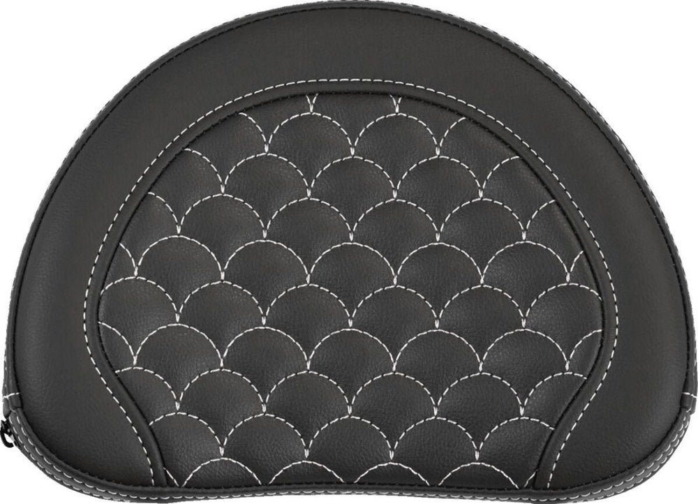 Saddlemen Half-Moon Contour Cruiser Motorcycle Seat Sissy Bar Pad - Honeycomb Black/White