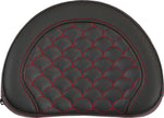 Saddlemen Contoured Cruiser Motorcycle Seat Sissy Bar Pad - Honeycomb  Black/Red