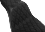 Slyfox High Noon Seat For Harley Davidson FLSB 1750 ABS 2018-2021 Black Logo/Double Diamond - Black