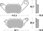 SBS HF Street Ceramic Organic Rear Brake Pads For Yamaha MW 300 2020-2022