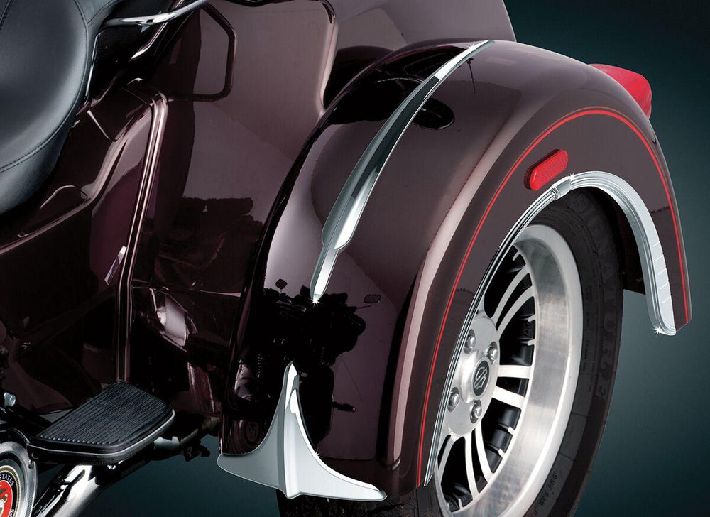 Kuryakyn Fender Accent Set For Harley Davidson FLHTCUTG 1690 2014 Rear - Chrome